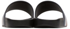 Moncler Black Striped Basile Slides