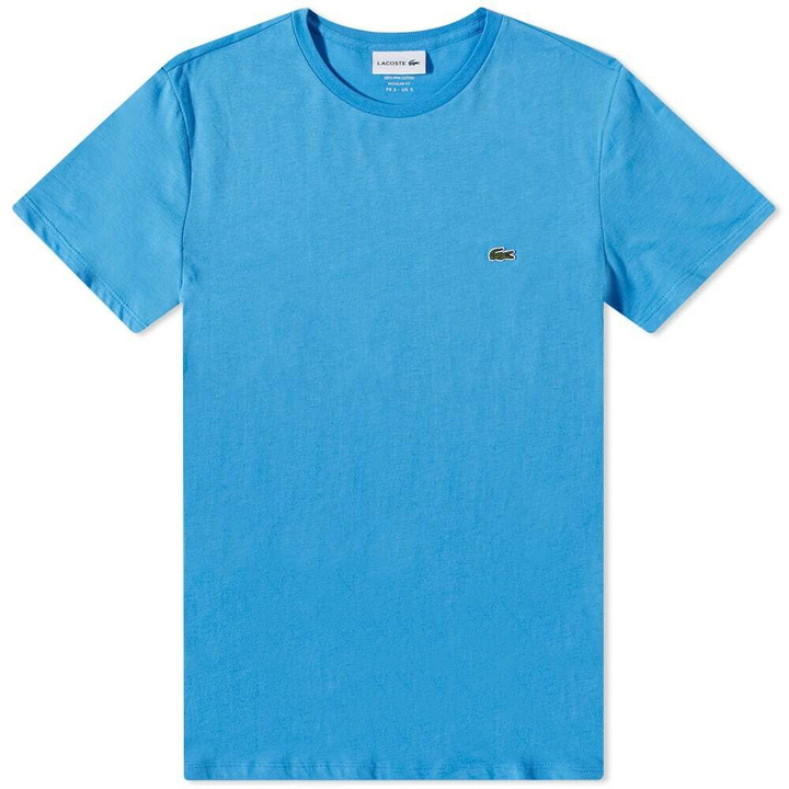 Photo: Lacoste Men's Classic Pima T-Shirt in Argentine Blue