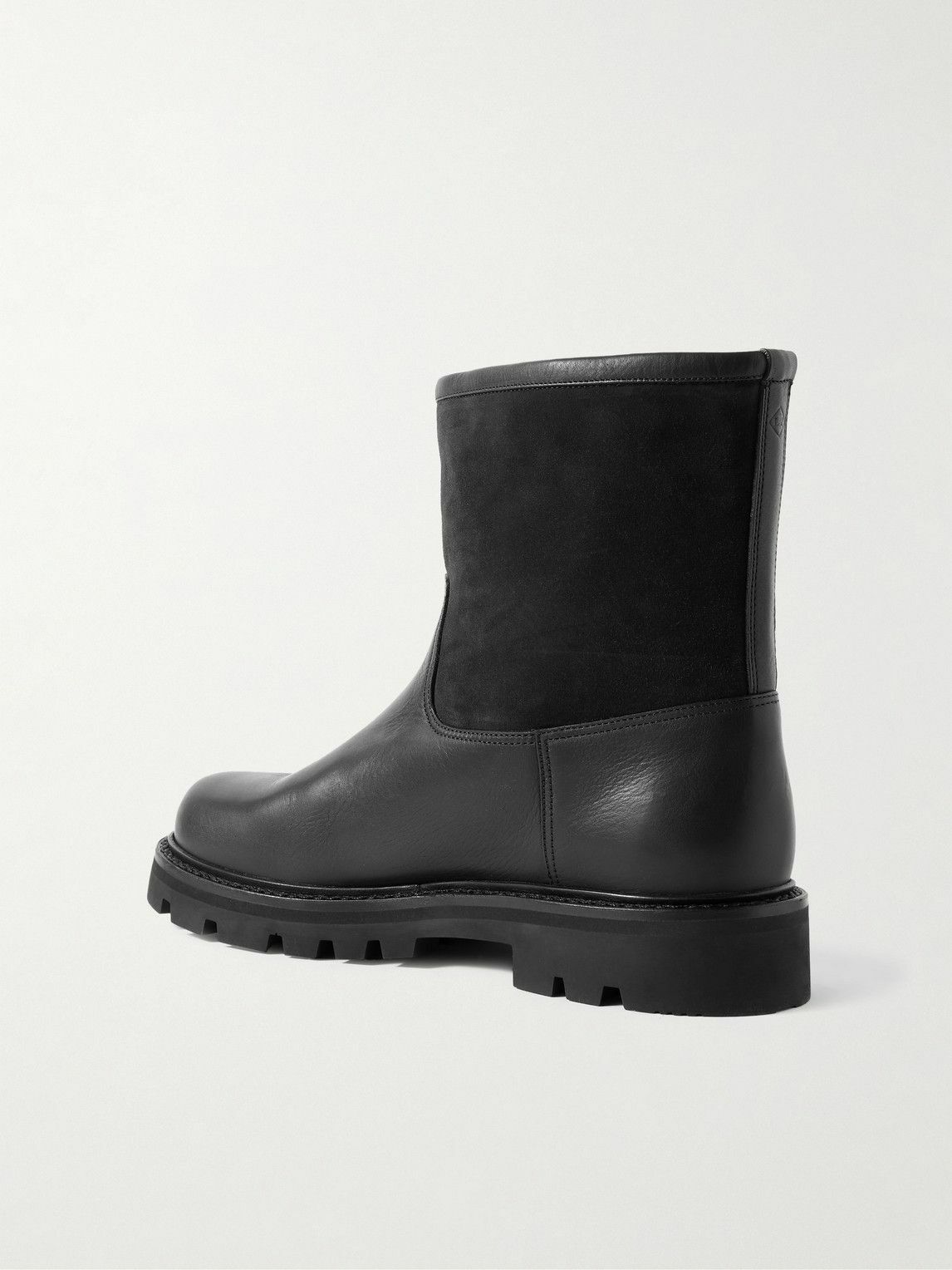 Loro Piana - Suilven Walk Shearling-Lined Suede and Leather Boots - Black