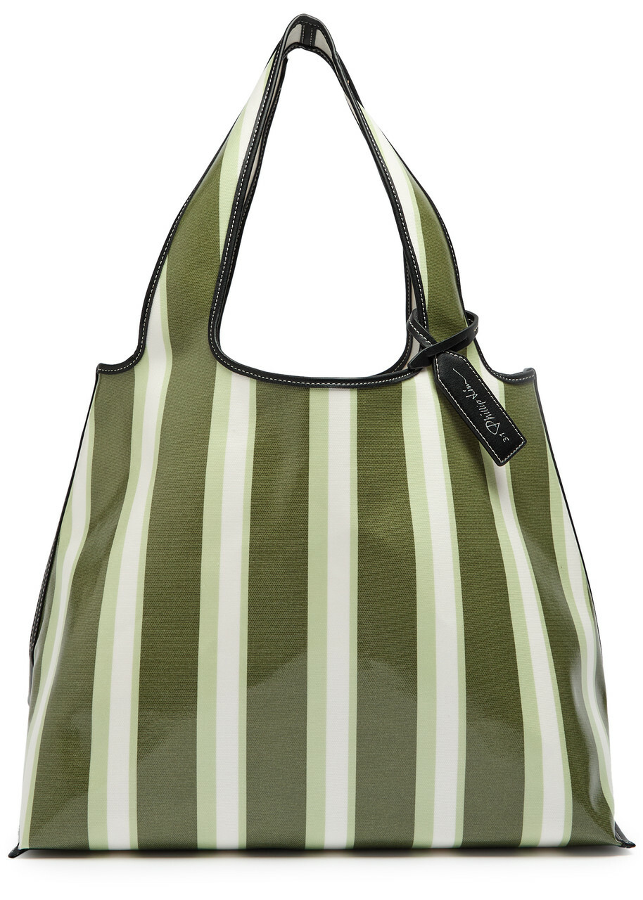 3.1 Phillip Lim Dual Stripe Market Tote - Green - One Size