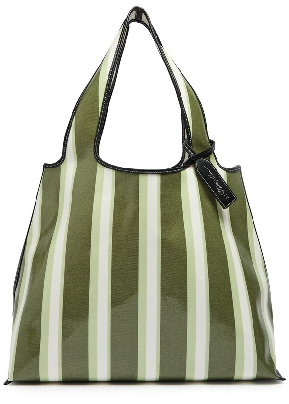 Photo: 3.1 Phillip Lim Dual Stripe Market Tote - Green - One Size