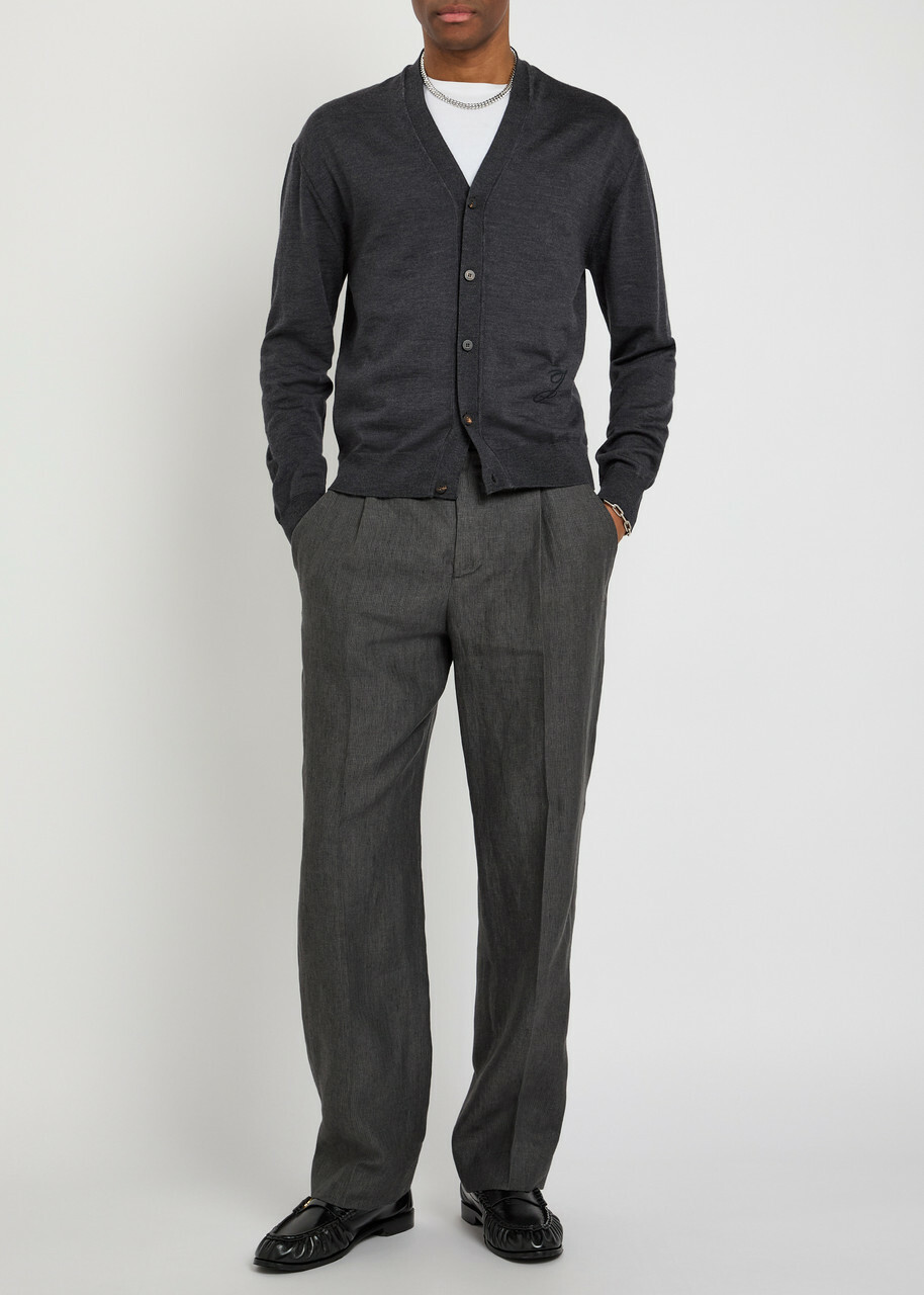 Jacquemus Le Cardigan Merino Wool-blend Cardigan Dark Grey