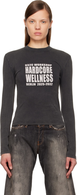 Photo: 032c Black Hardcore Wellness Tight Longsleeve T-shirt
