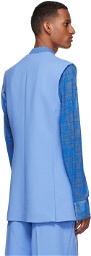 Maximilian Davis Blue Polyester Vest