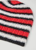 Striped Beanie Hat in Red