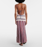 Faithfull Citara striped cotton-blend maxi dress