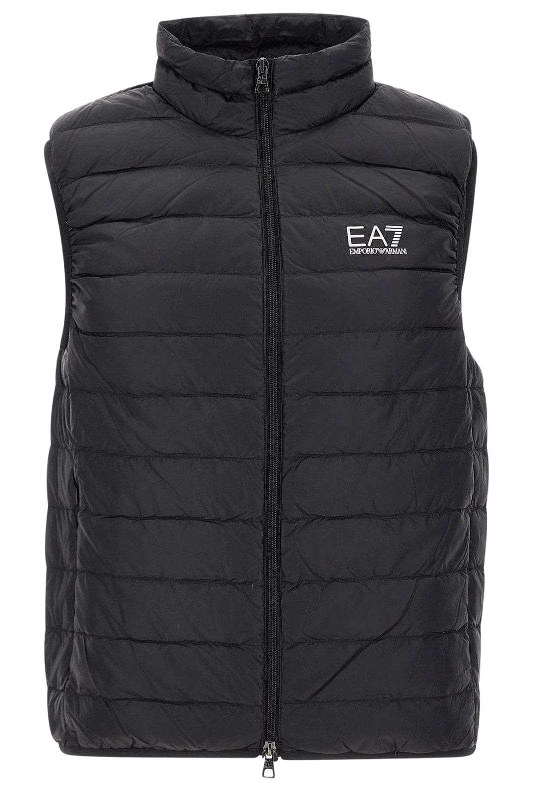 EA7 Logo Printed Quilted Padded Gilet