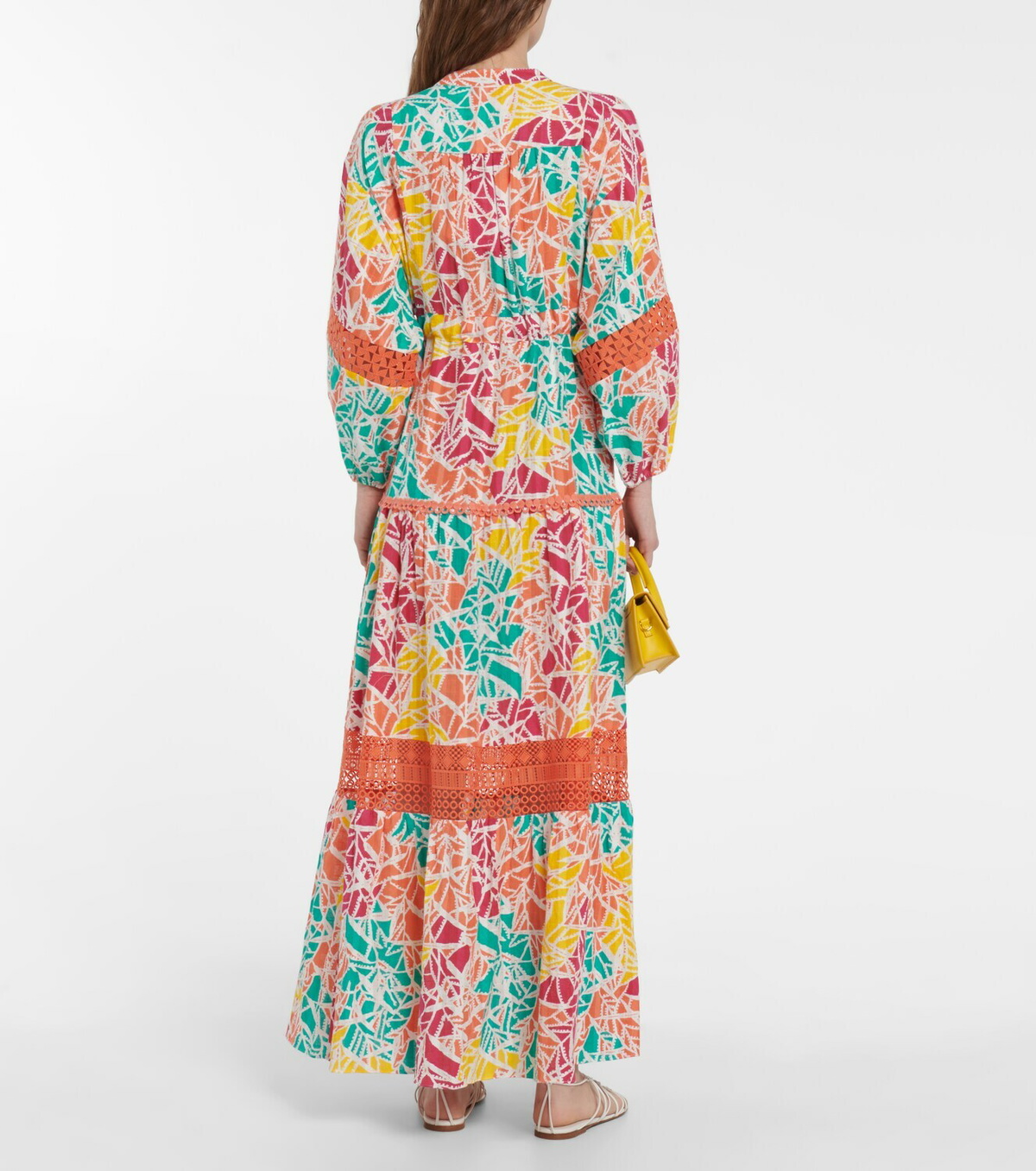 [ DIANE von FURSTENBERG ] ガジメッシュミディドレス Diane von Furstenberg Lovinia Abstract-Print Mesh Midi Dress