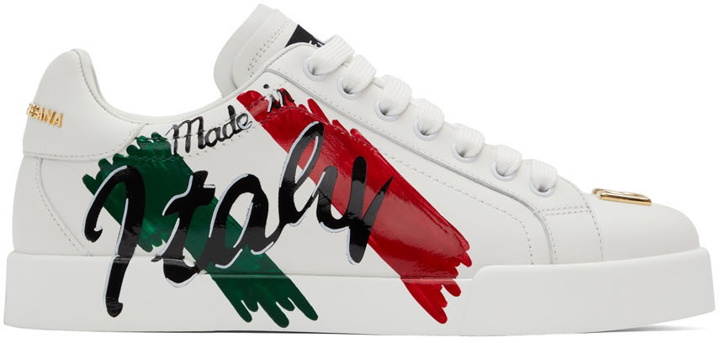 Photo: Dolce & Gabbana White Portofino Light Sneakers