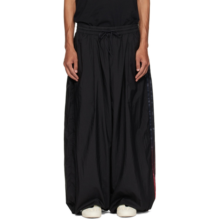 Photo: Y-3 Black Gradient 3-Stripes Nylon Wide Trousers