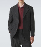 Brunello Cucinelli Checked silk, wool, and cashmere suit
