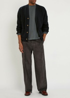 Wax London Walker Ribbed Wool-blend Cardigan Navy