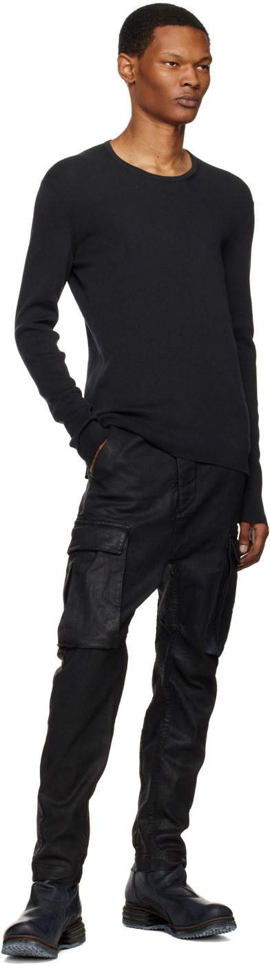 Label Under Construction Black Ribbed Sweater