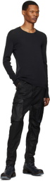 Label Under Construction Black Ribbed Sweater