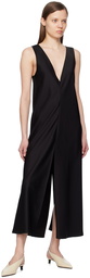 LESET Black Barb Midi Dress