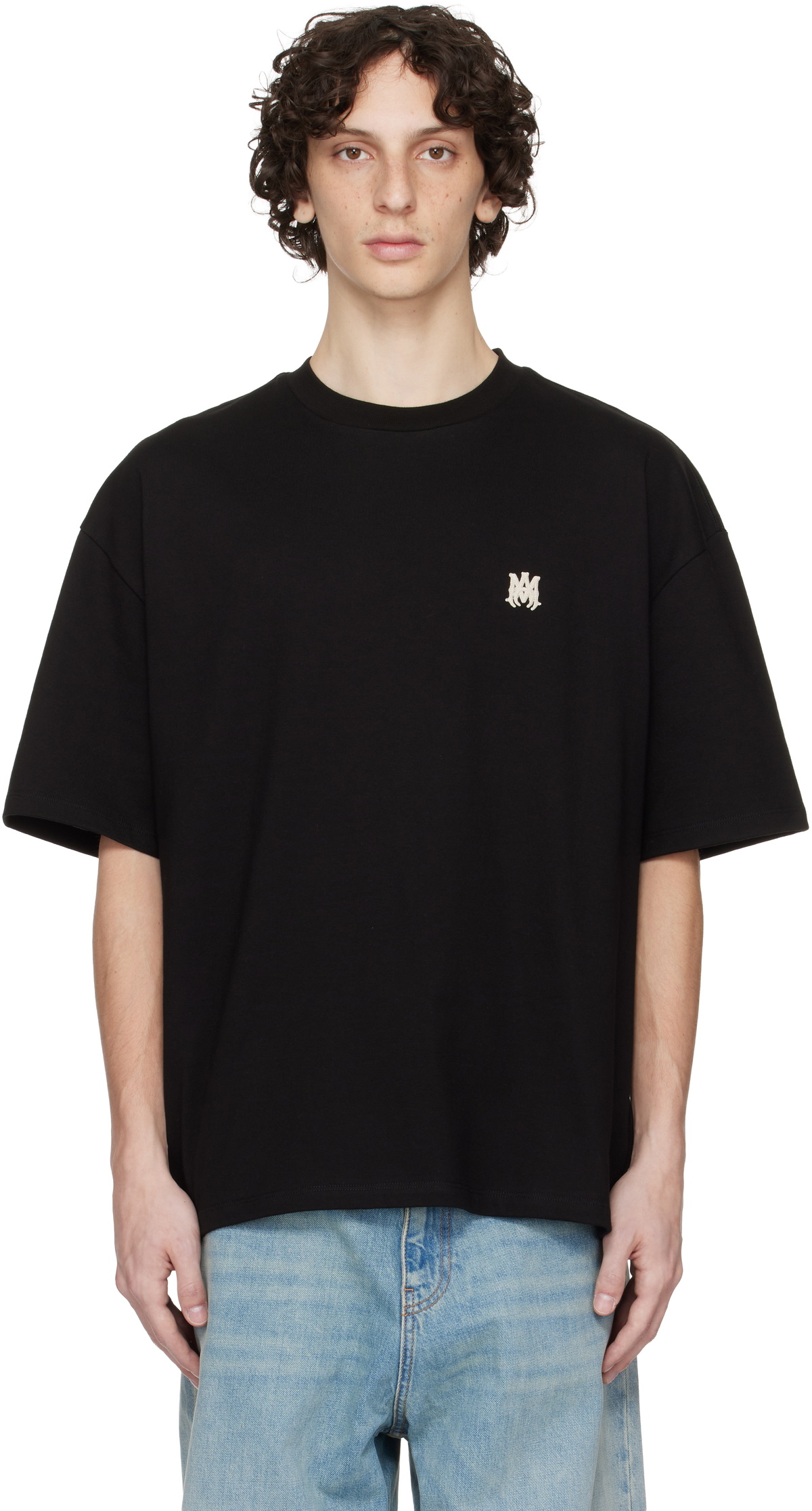 【関税込み】AMIRI ブラック MA Skater Tシャツ AMIRI: Black MA Skater T-shirt | SSENSE
