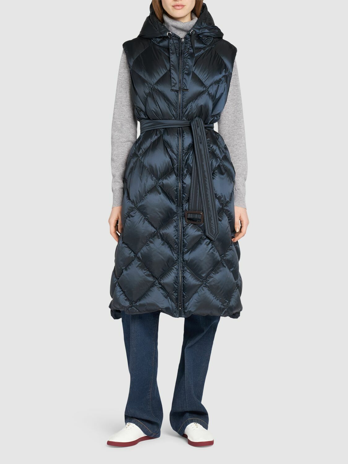 DT★Max Mara★tregil テクニカルダウンジレ MAX MARA Tregil Waterproof Quilted Long Down Vest Max Mara