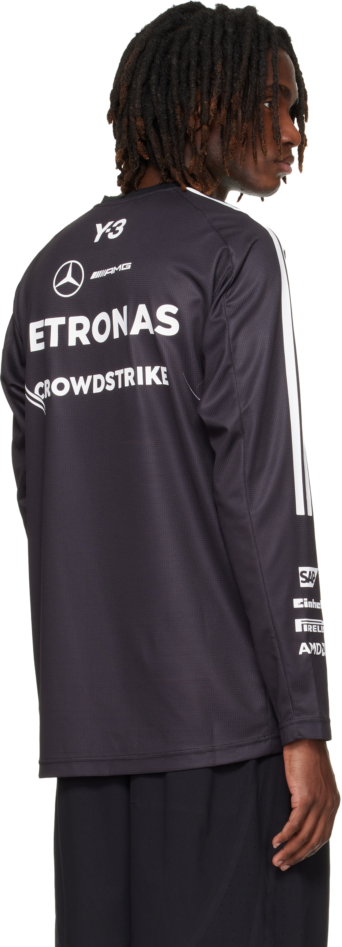 Y-3 Black Mercedes-AMG F1 Edition Driver Jersey T-shirt