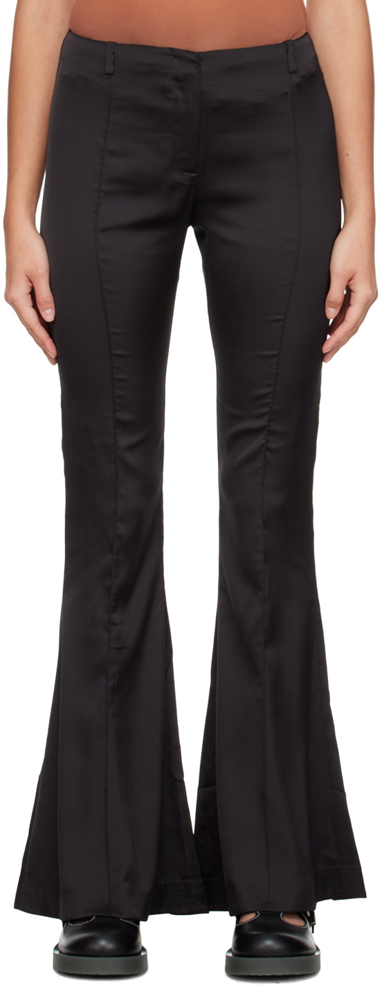 Flared leather pants in black - Acne Studios