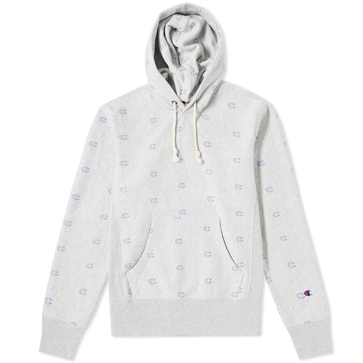 Photo: Champion Reverse Weave All Over Logo Hoody