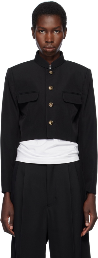 Photo: Comme des Garçons Girl Black Wool & Polyester Doeskin Blazer