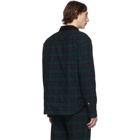 rag and bone Black Plaid Padded Shirt Jacket