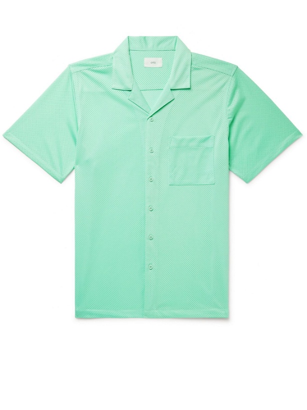 Photo: Onia - Camp-Collar Mesh Shirt - Green