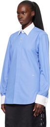 Wales Bonner Blue Portrait Shirt