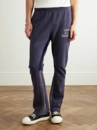 Gallery Dept. - Flared Panelled Logo-Print Cotton-Jersey Sweatpants - Blue
