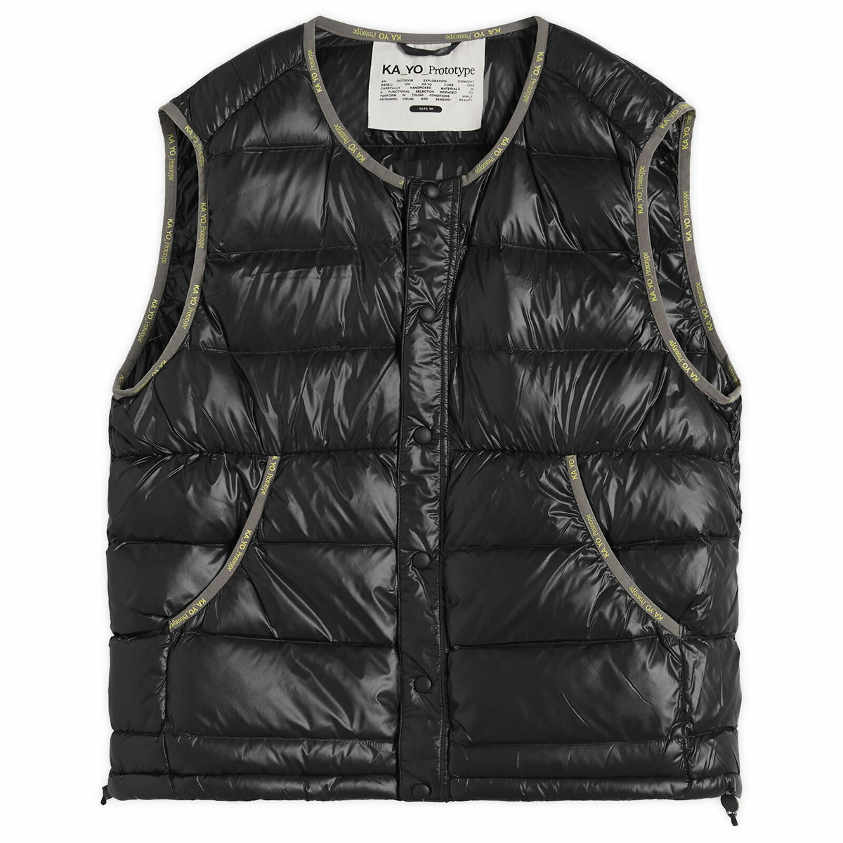 KA_YO_Prototype Men's Lightweight Down Vest in Black