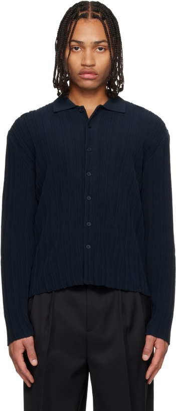 Photo: LE17SEPTEMBRE Navy Ribbed Cardigan