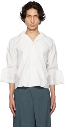 132 5. ISSEY MIYAKE White Standard Shirt