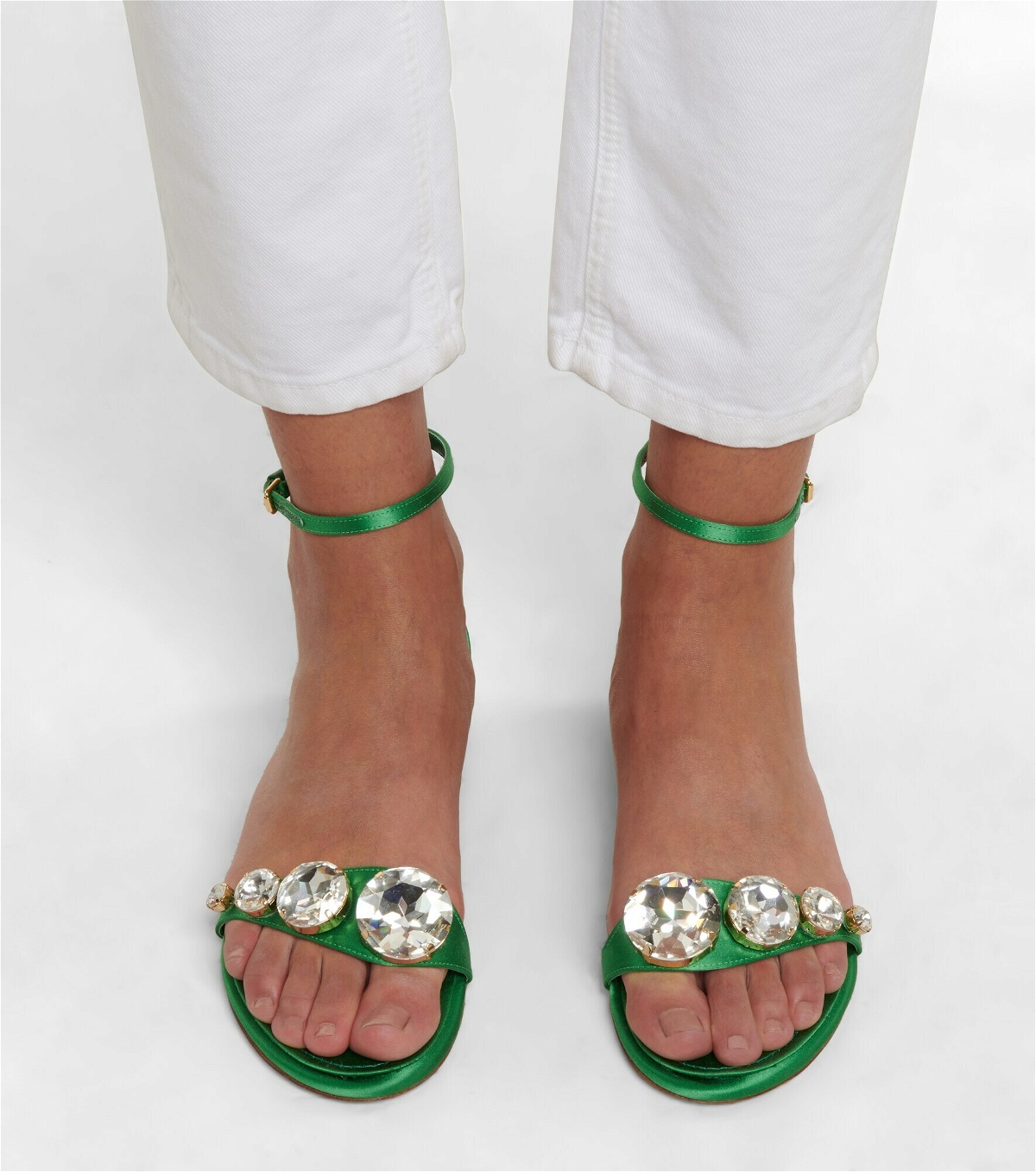 Giambattista Valli - Embellished satin sandals Giambattista Valli