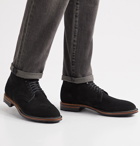 Viberg - Zabri Leather-Trimmed Suede Derby Boots - Black