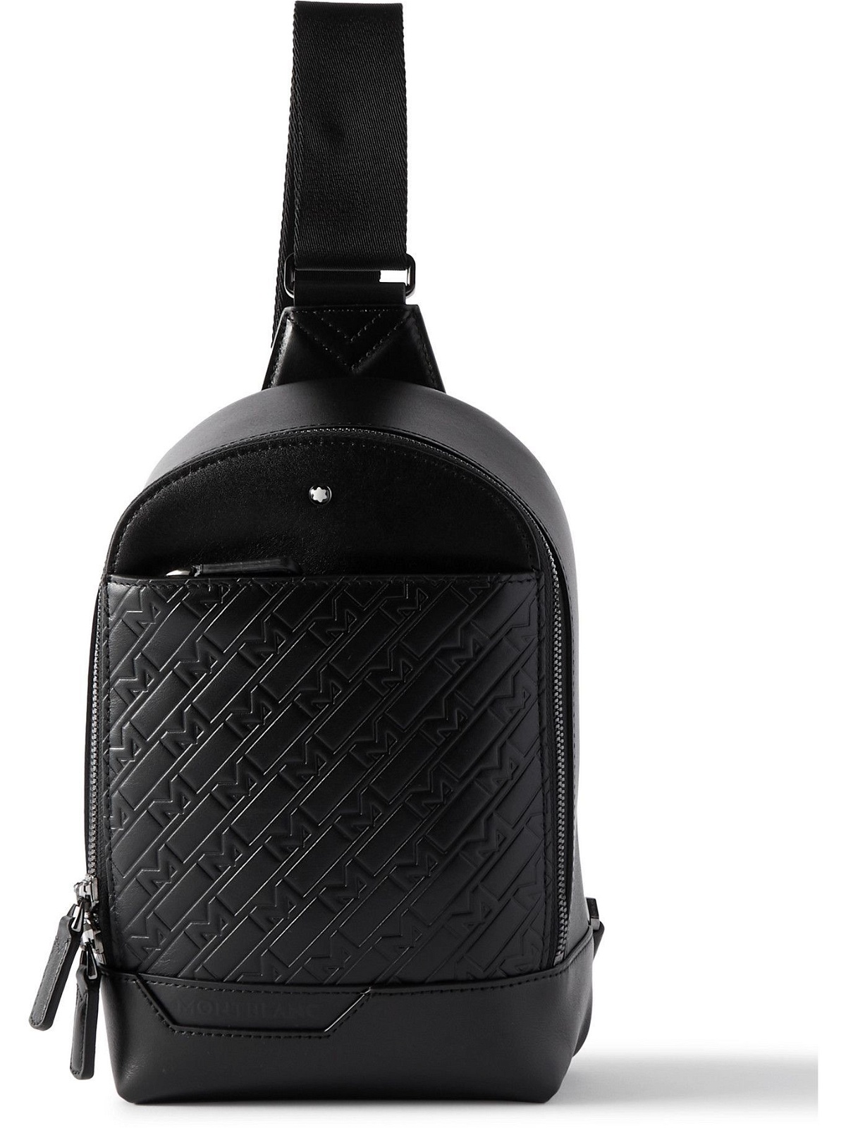 Photo: Montblanc - M_Gram 4810 Logo-Embossed Leather Sling Backpack
