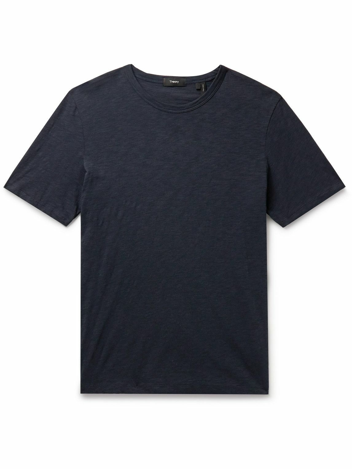 Photo: Theory - Essential Slub Cotton-Jersey T-Shirt - Blue
