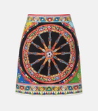 Dolce&Gabbana Printed cotton miniskirt