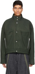 A. A. Spectrum Green Trucker Jacket