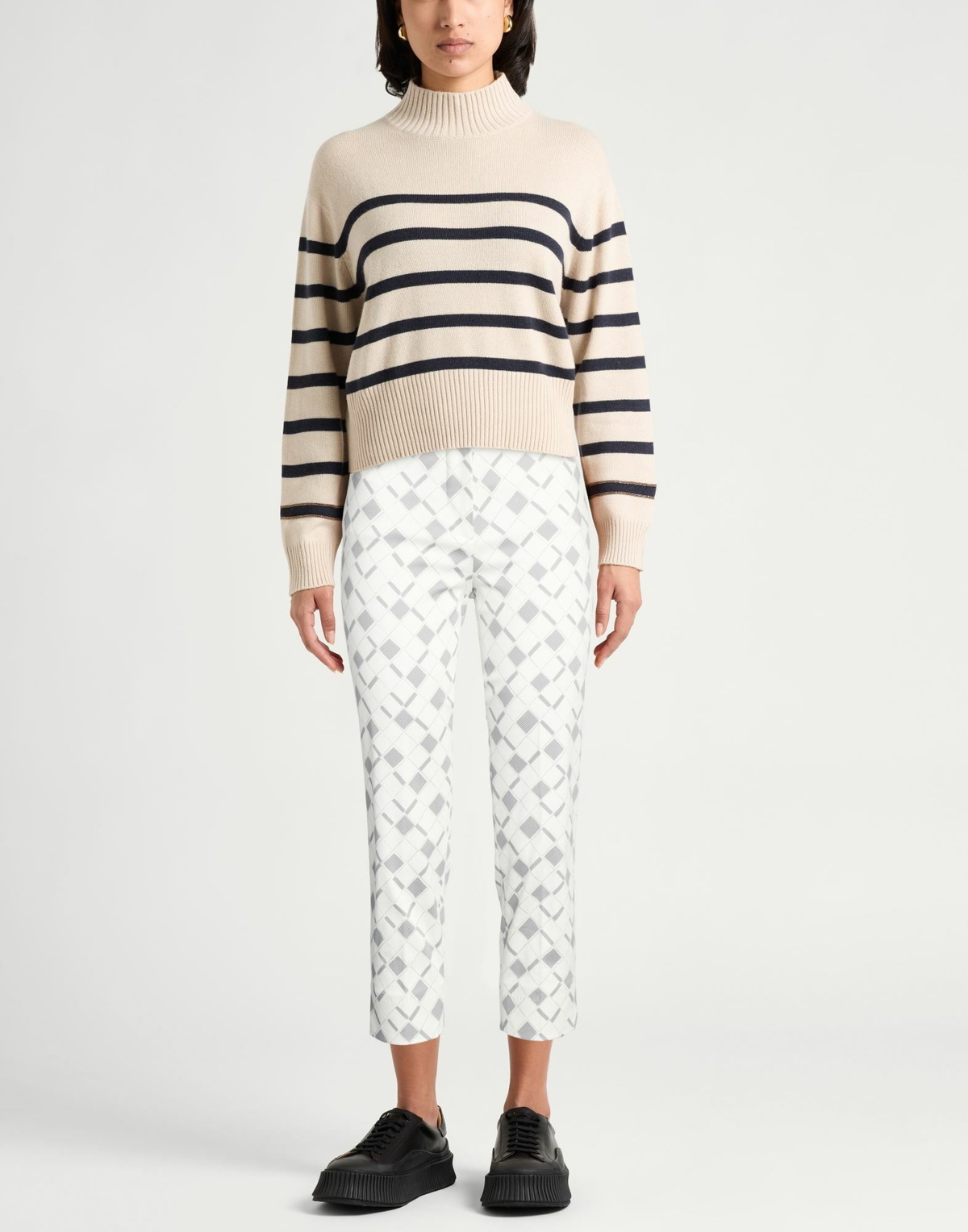Peserico Easy Womens Pants in Light grey