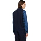 Blue Blue Japan Indigo Hand-Dyed Sashiko Vest
