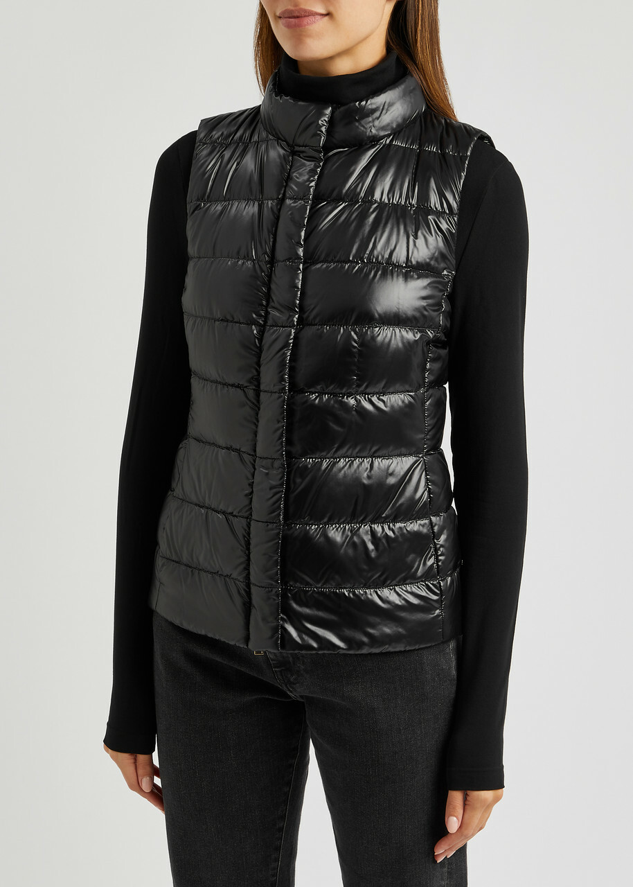 Herno Giulia Quilted Shell Gilet Black