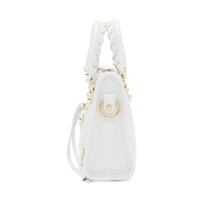 Balenciaga White Nano City Bag