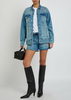 AN-Y1 Star Logo-embroidered Stretch-denim Jacket - One Size