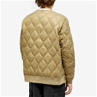 Taion Men's x Beams Lights Reversible MA-1 Down Jacket in Olive/Beige