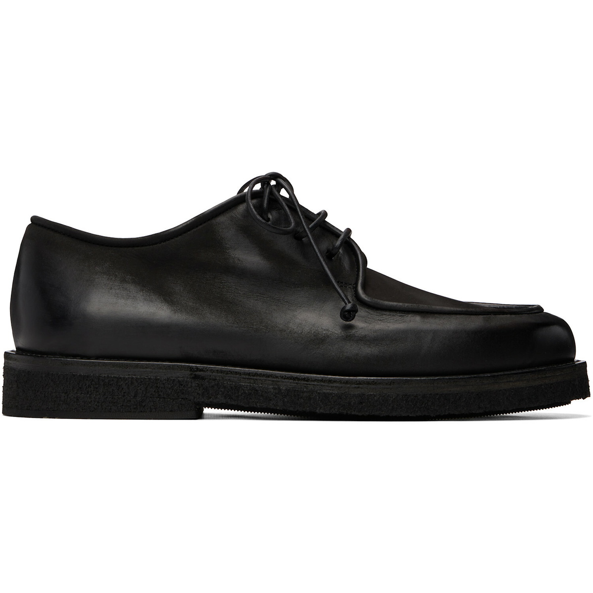 Marsèll Black Moccar Leather Derbys