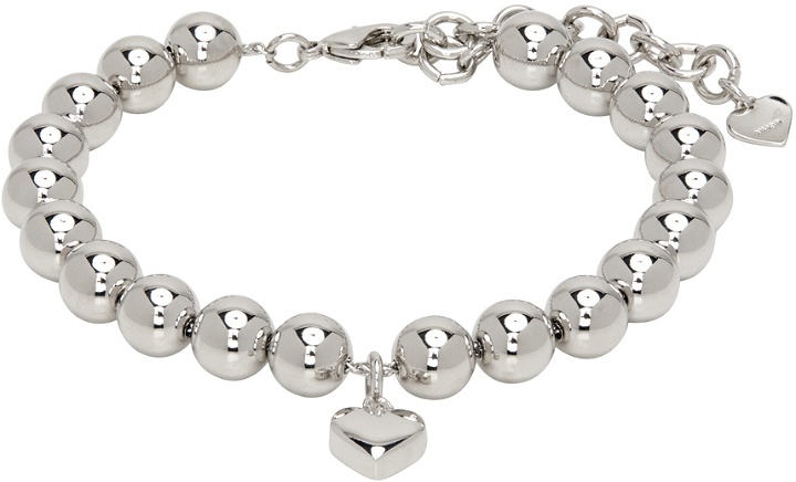 Photo: Numbering Silver #5916 Heart Charm Bracelet