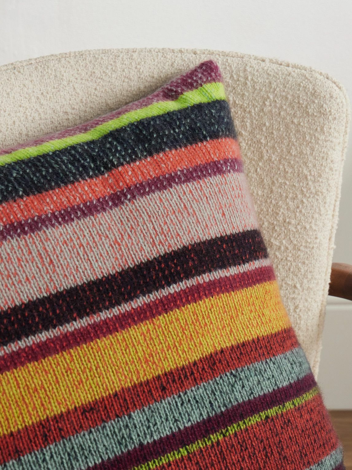 The Elder Statesman - Striped Cashmere Pillow