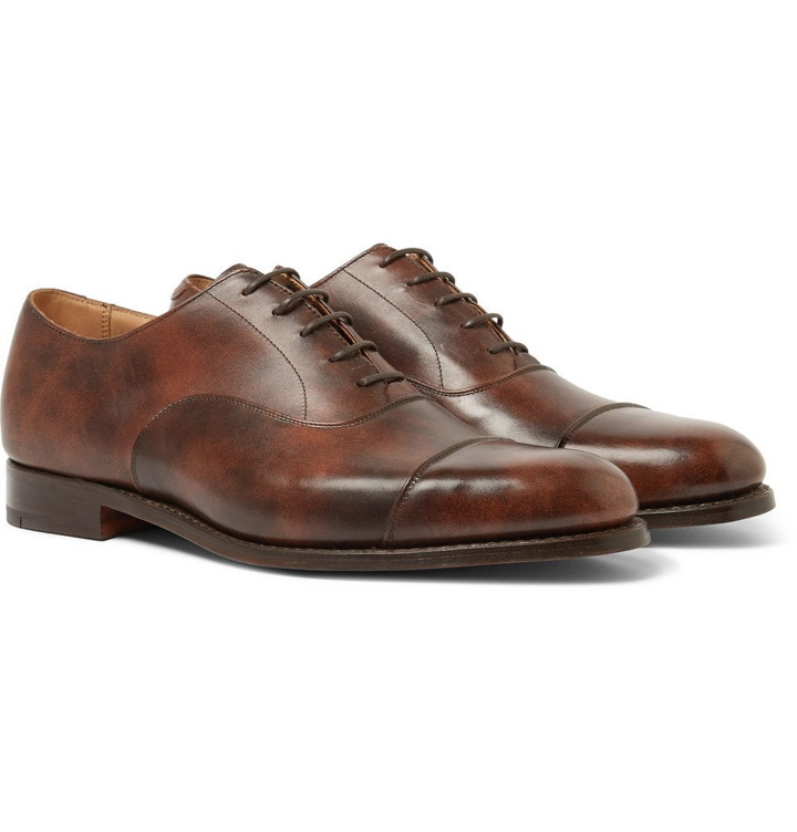 Photo: Tricker's - Appleton Leather Oxford Shoes - Brown