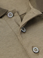 Canali - Cotton-Piqué Polo Shirt - Neutrals