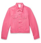 Helmut Lang - Cropped Cotton-Blend Twill Trucker Jacket - Pink